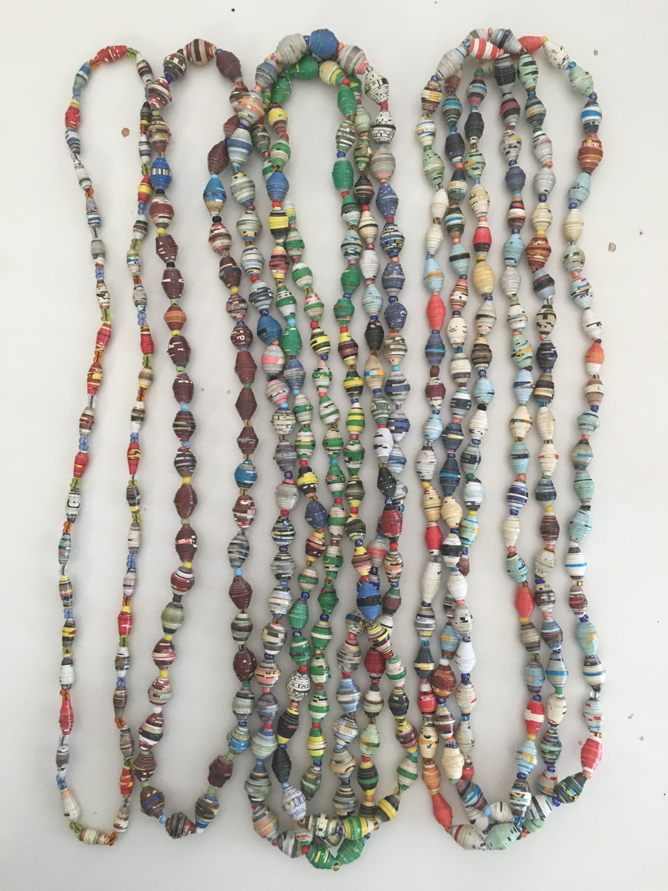 Paper bead necklaces- SOLD OUT
