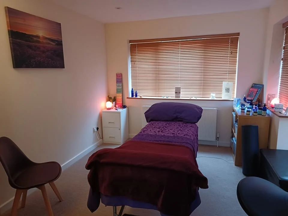 relaxing home-based holistic therapy treatment room serving Banstead, Surrey