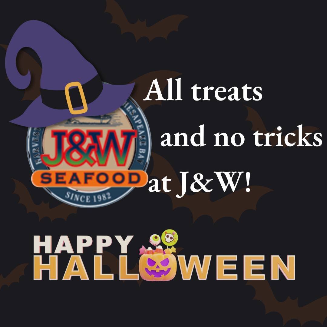 Happy Halloween! No tricks here at J&amp;W, our seafood is fresh and delicious, it's such a treat! 
Have a safe and fun Halloween, and we look forward to seeing you all this week we are open Wednesday - Saturday (7am - 6pm) and Sunday (7am - 2pm)