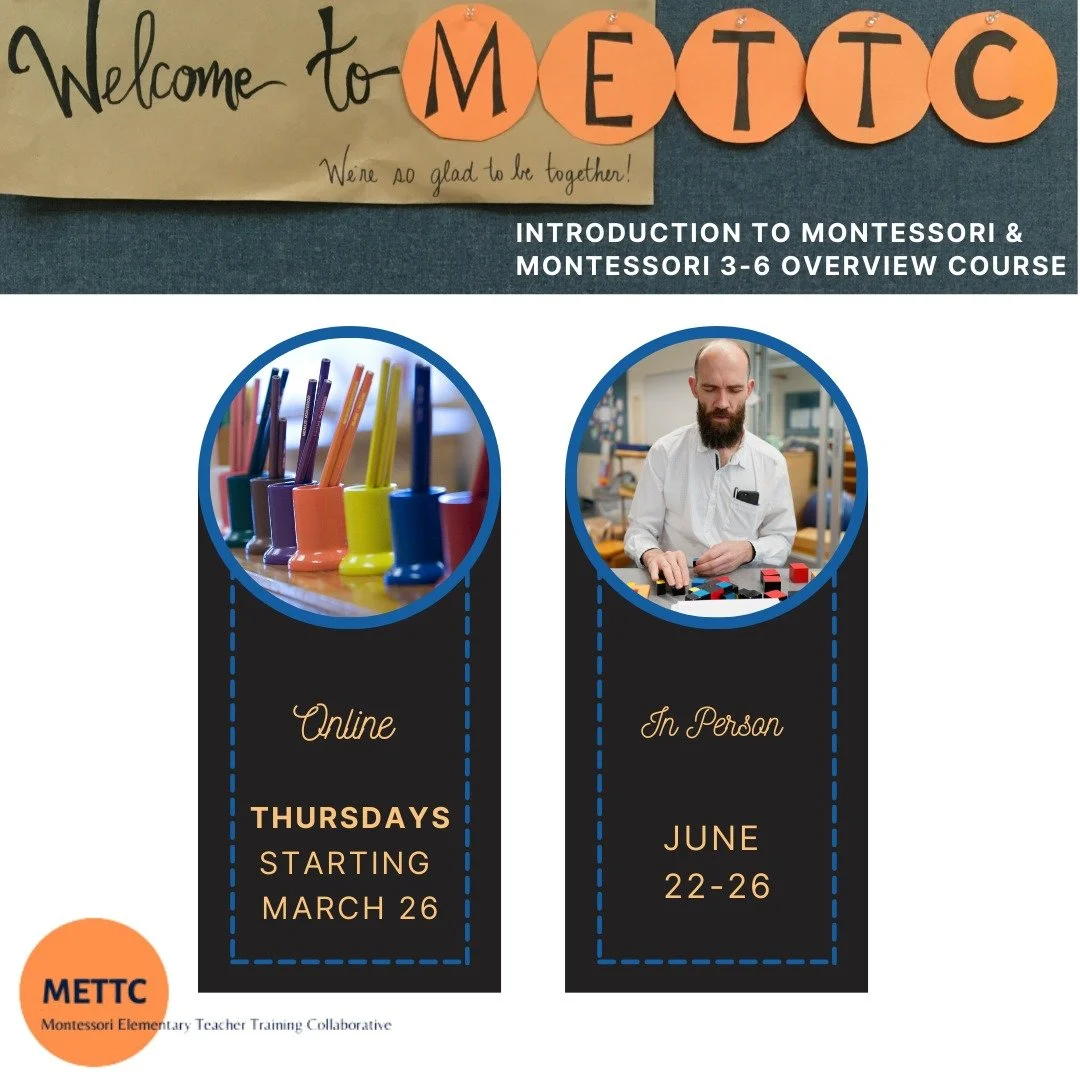 The Introduction to Montessori Overview course is open to teachers, administrators, and specialty staff. This course fulfills the AMS pre-requisite requirement for Elementary teacher candidates without 3-6 credentials. Registrants will earn 40 profes