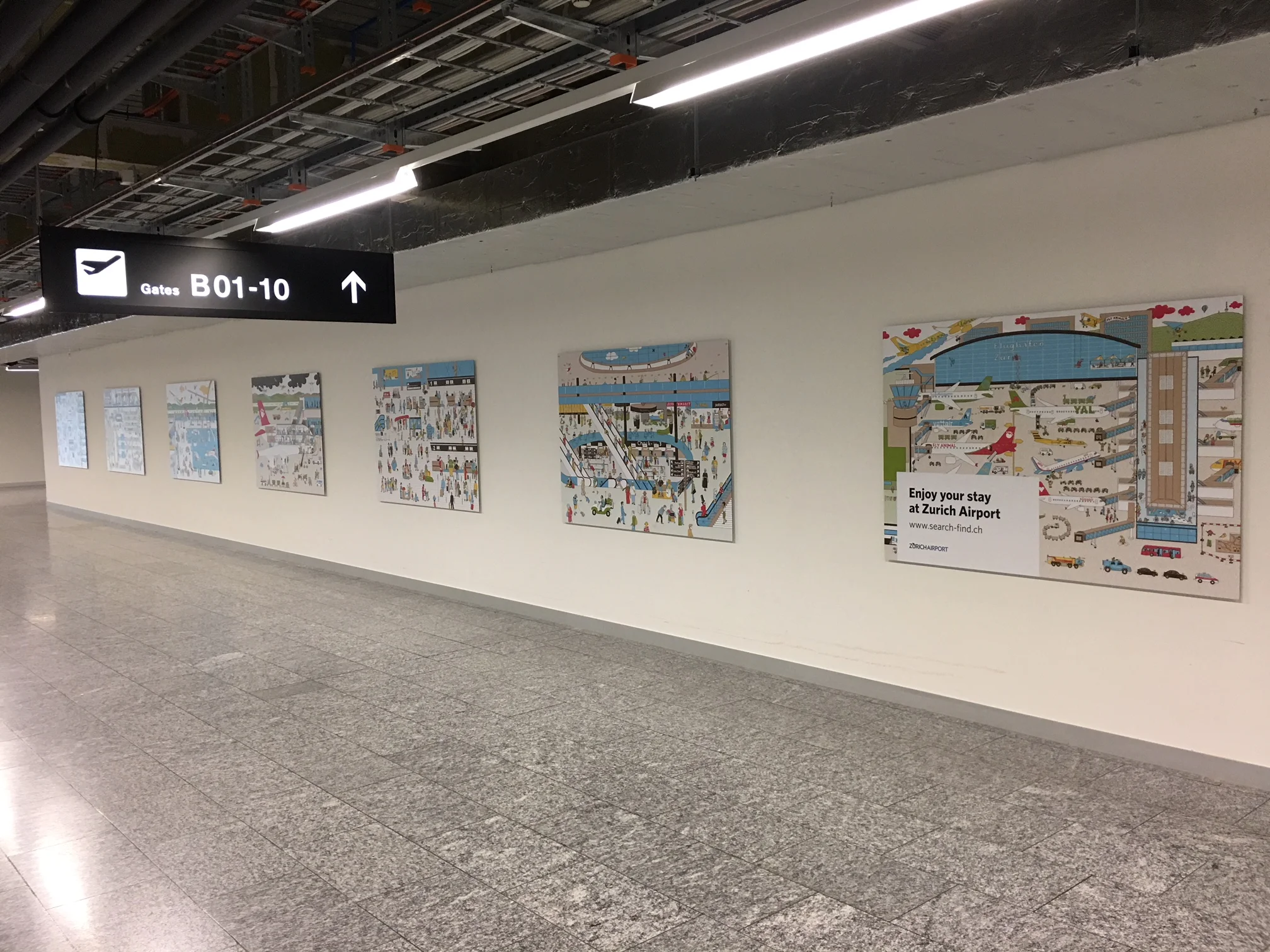 WELCOME at ZURICH Airport! Since March 20th, every passenger walking through Dock B at ZRH will be late... ;-)