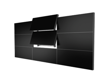  A  Planar  LCD video wall, with panels in servicing position.  