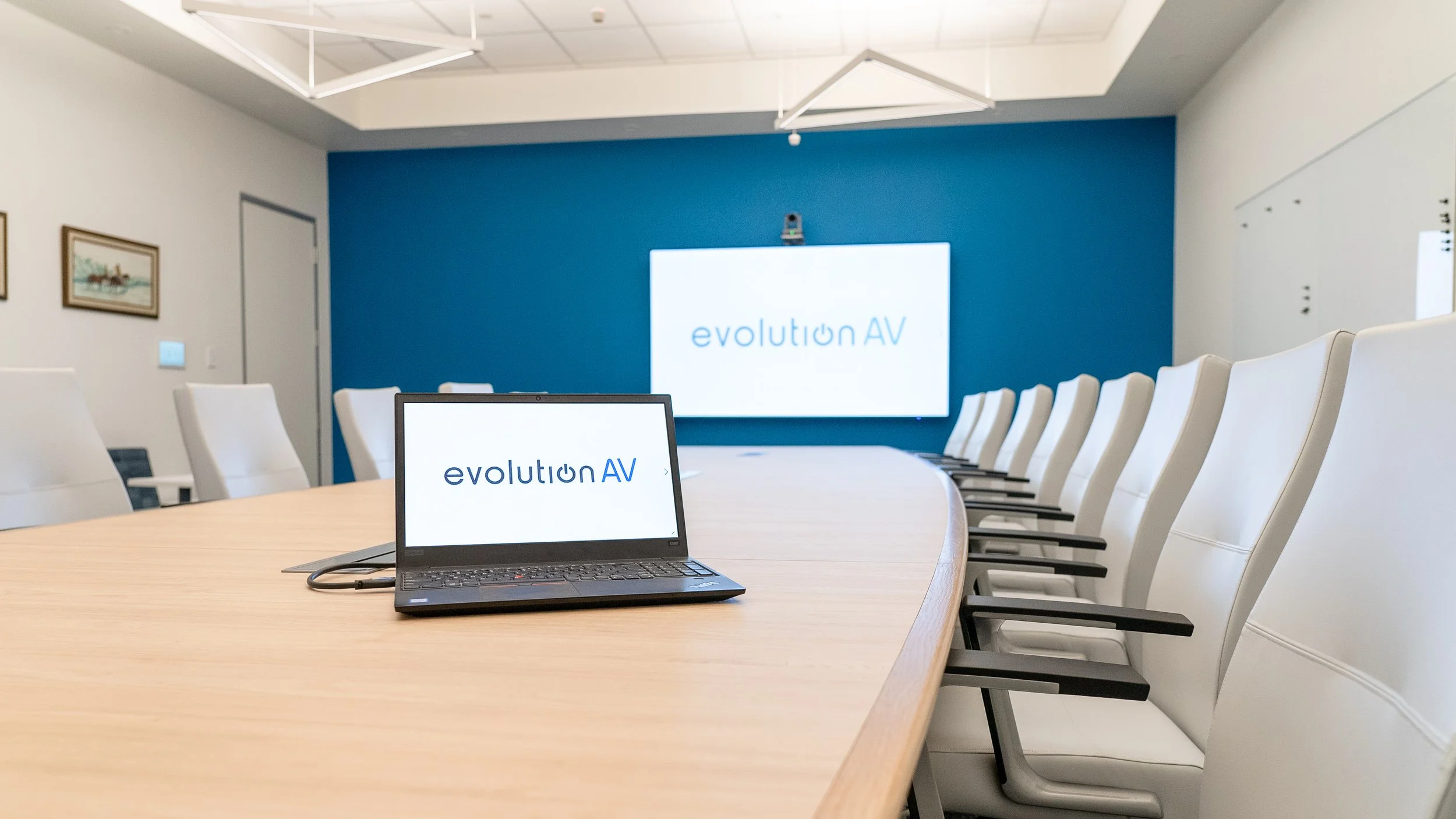 BYOD set up in a meeting room, connect laptop to in room AV system
