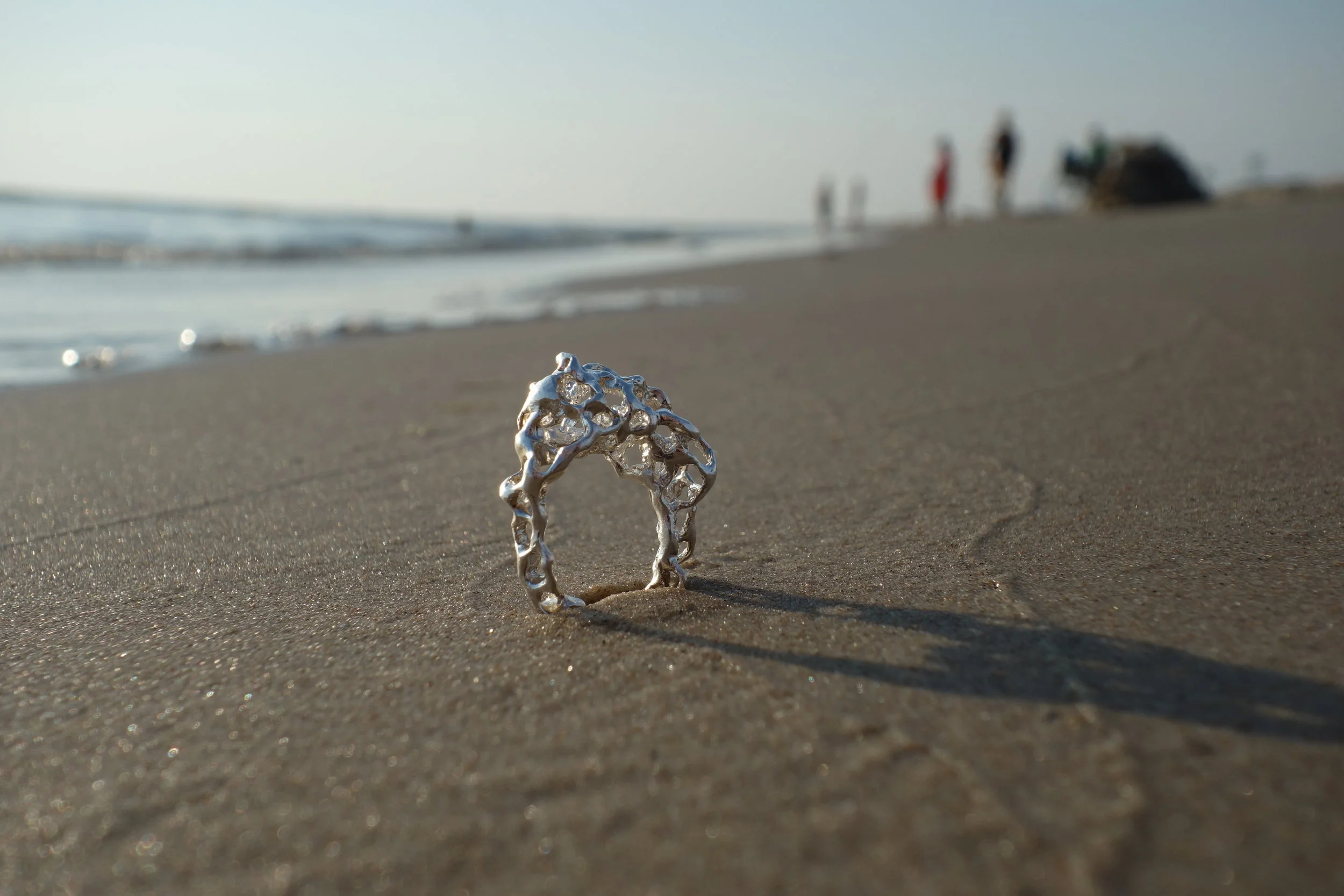 Lost and Found in the Sea unisex sterling silver ring