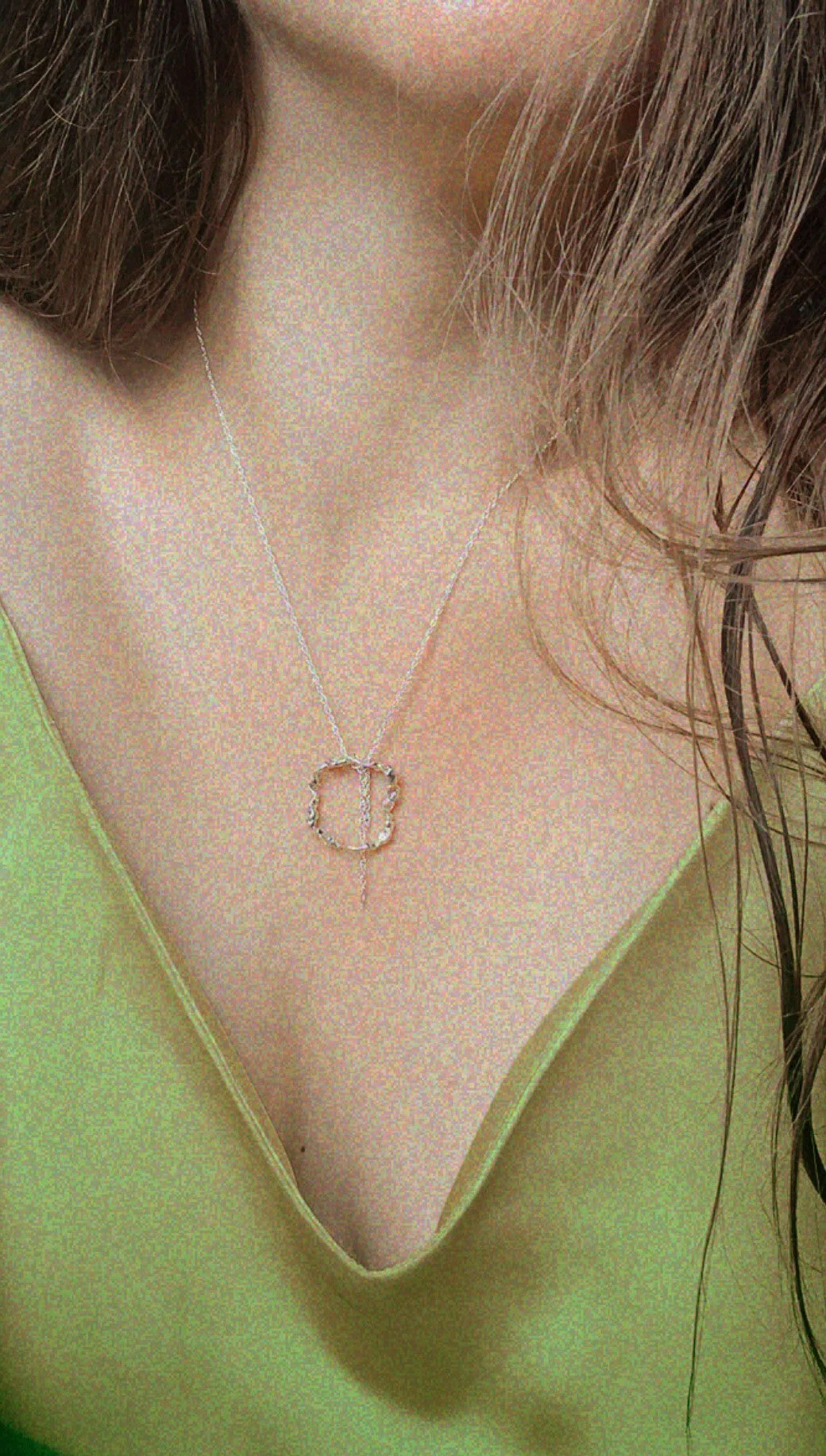 aelita jewellery hand-crafted sterling silver unique one of a kind organic natural looking pendant necklace