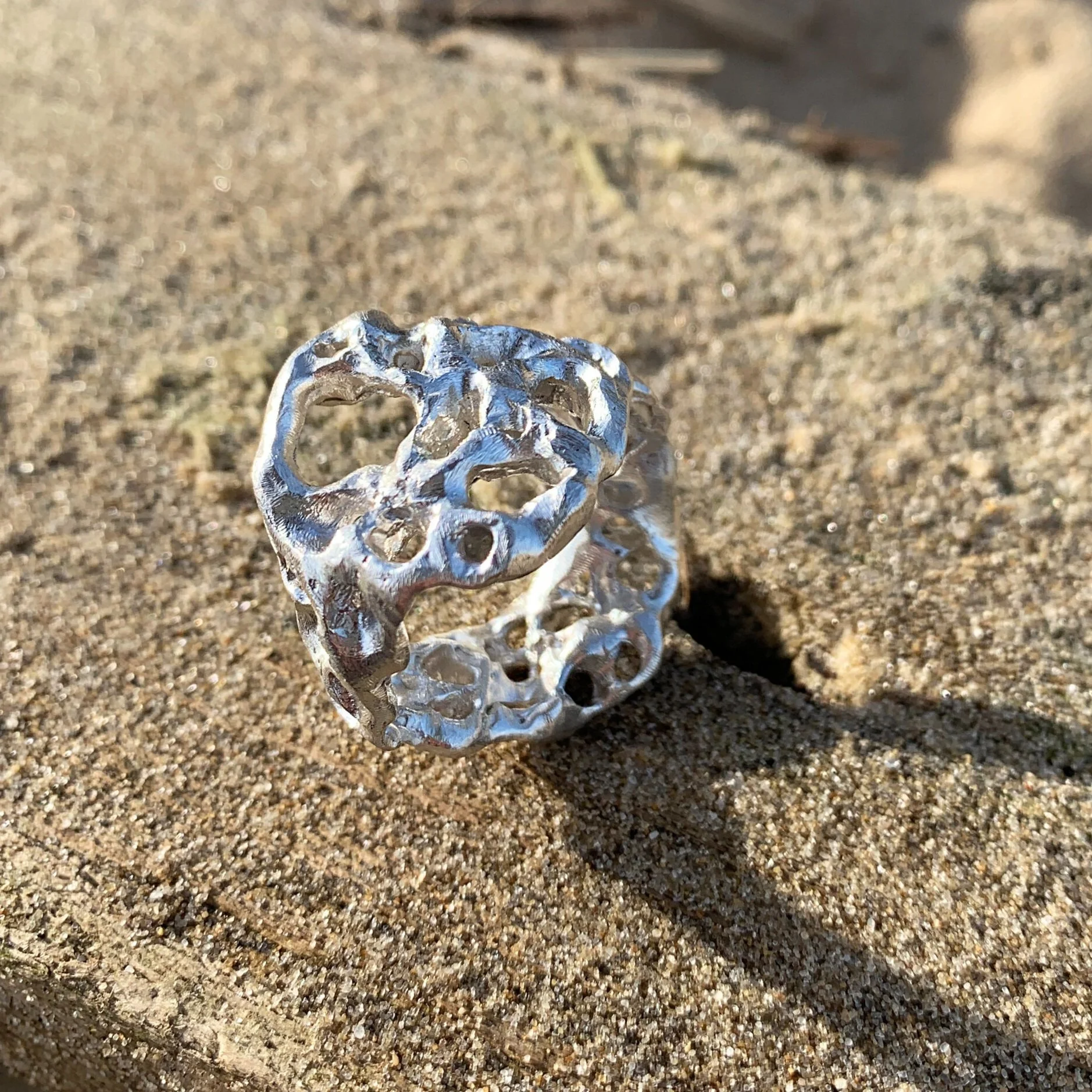 'Smoothed by the Patient Jeweller of the Tides' Unisex Ring