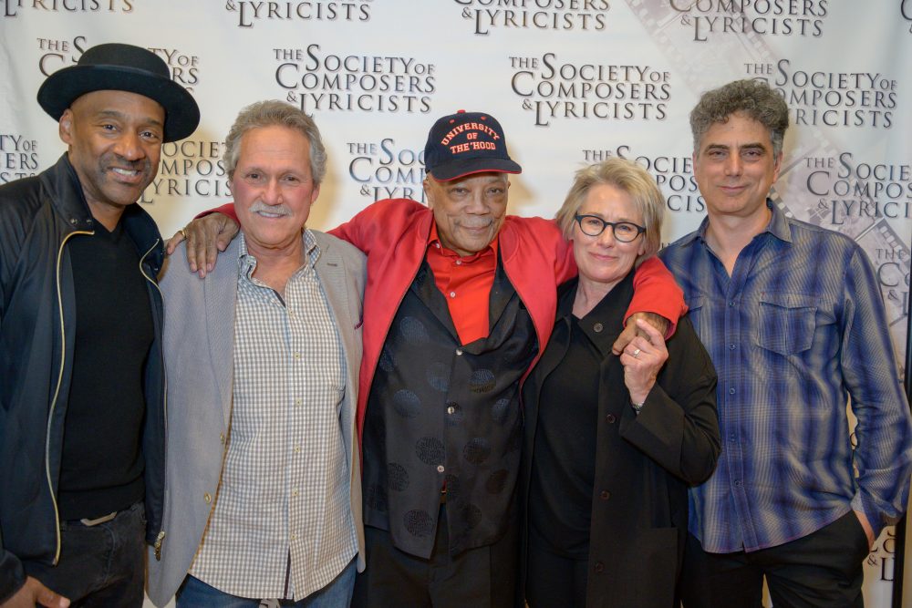 Marcus Miller, Joel Sill, Quincy Jones, Barbara Bentree, John Rangel CREDIT: EDDIE JAG