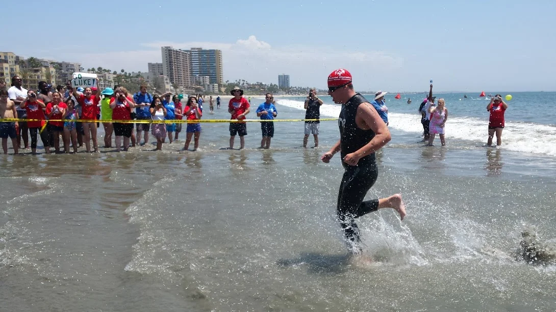 Luke finishing 1500m at 2015 Special Olympics World Games in Los Angeles