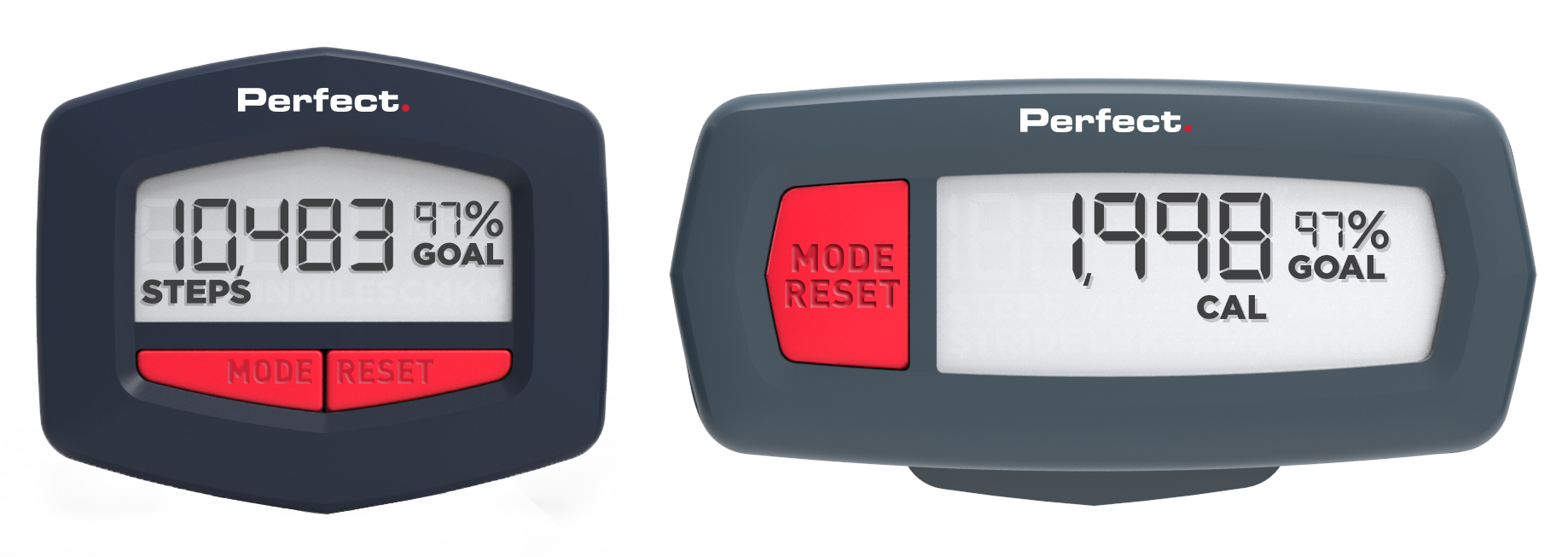I developed the design, the UI, the instruction manuals, and the sourcing for a line of well-priced pedometers.