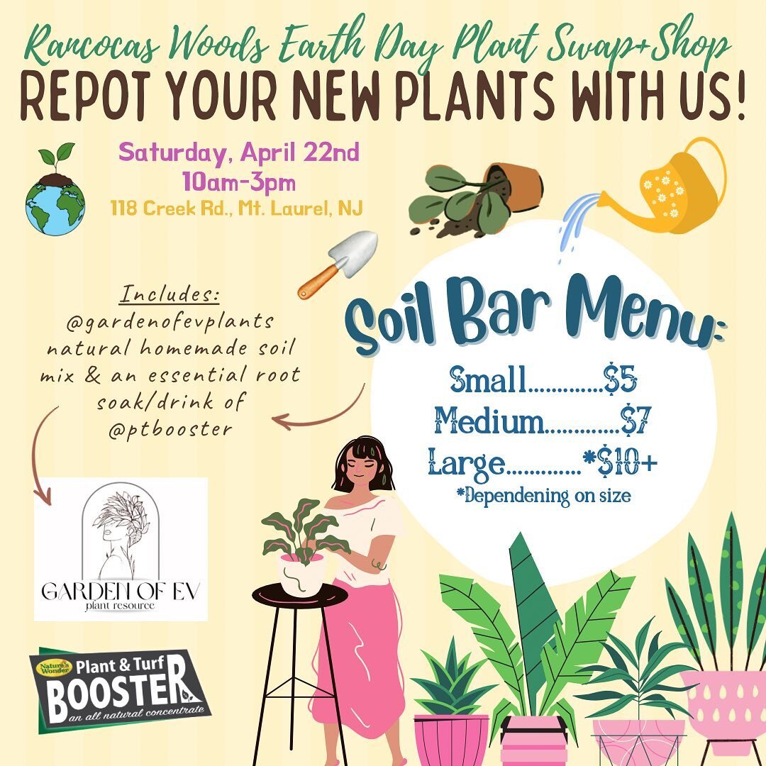 Come celebrate Earth Day with us @rancocaswoodseventsandshops THIS SATURDAY 4/22/23 for the best event of the year- PLANT SWAP + SHOP! 🌱🌎♻️

We will be set up across from the swap with @gardenofevplants featuring a SOIL BAR so bring your new plant 