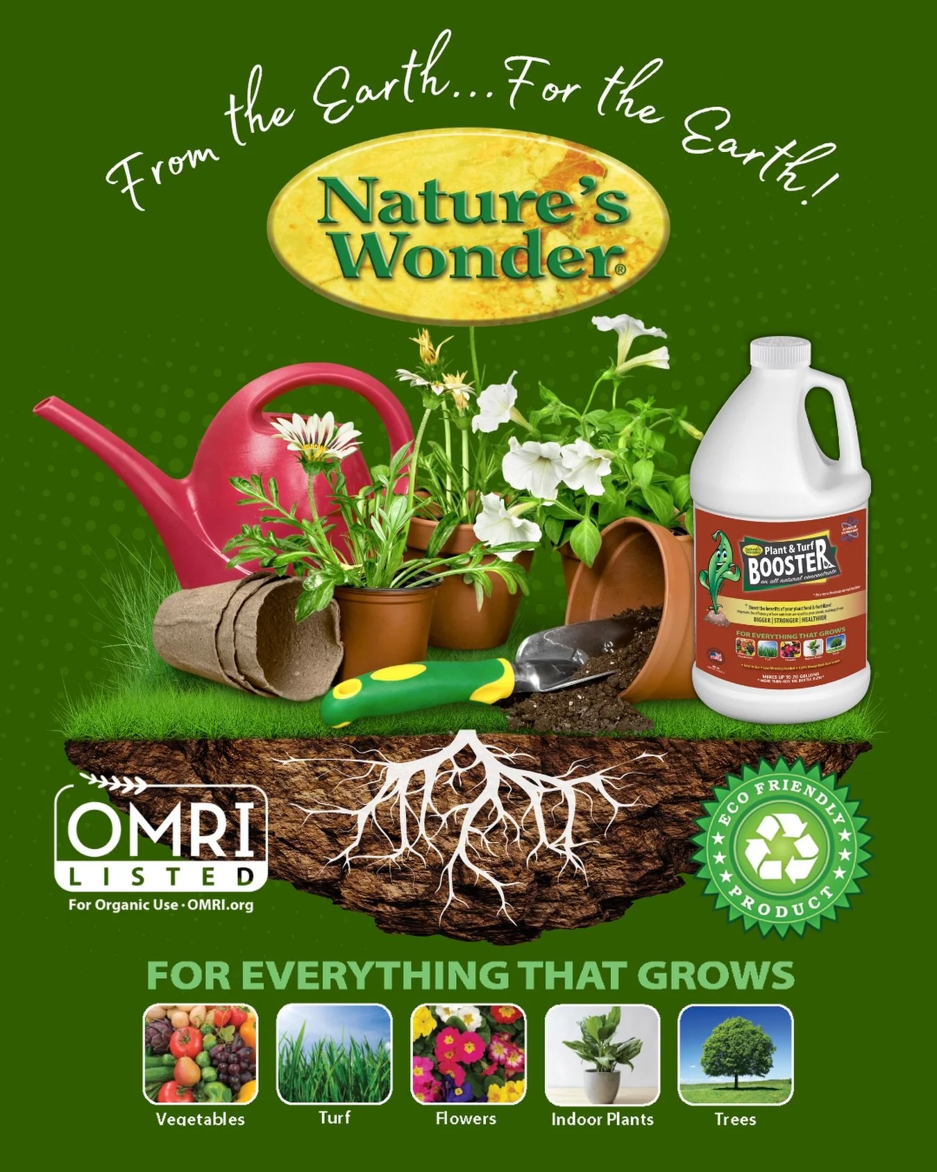 Happy Earth Day 🌎💚

At Nature&rsquo;s Wonder, we believe everything that grows deserves the right foundation to thrive&mdash;from backyard gardens and landscapes to indoor plants, trees, flowers, farms, and turf.

Our formula works beyond the surfa