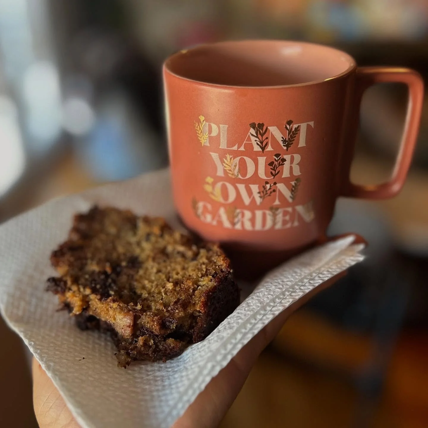 Who is ready for zucchini bread season?🍞☕️🌱
.
.
.
.
#zucchinibread #plantyourowngarden #coffeethoughts #fromseedtoplate #organicgardener #humpday #goodmorning