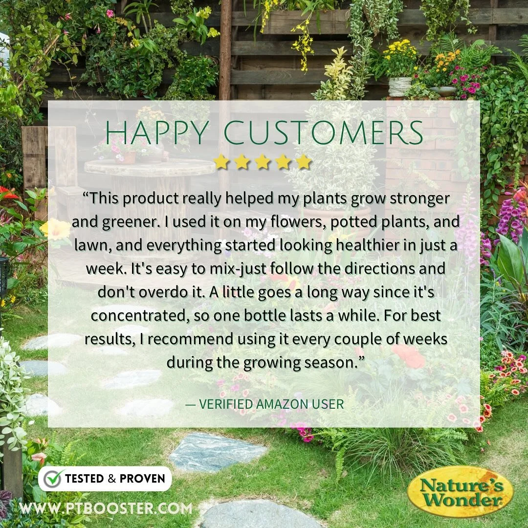 Easy to use &amp; effective ⭐️⭐️⭐️⭐️⭐️

&ldquo;This product really helped my plants grow stronger and greener. I used it on my flowers, potted plants, and lawn, and everything started looking healthier in just a week. It&rsquo;s easy to mix-just foll
