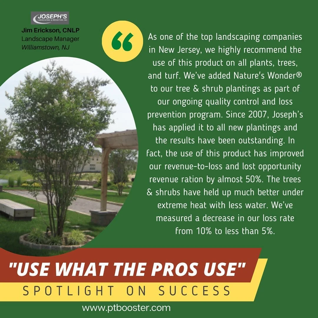Happy Arbor Day! 🌳Did you know that Plant &amp; Turf Booster&trade; is based on the same proprietary formulation as our professional grade products used by top landscapers and horticulturalists around the country?

Here is a testimonial and &lsquo;h