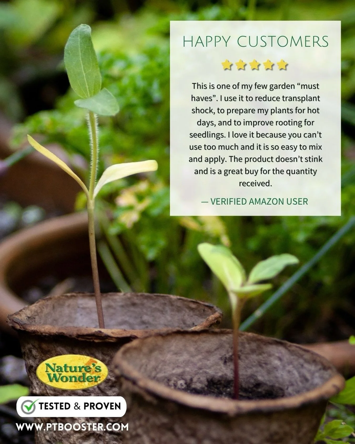Another five star review from a happy customer! Hope everyone has a wonderful Wednesday! 🌞🪴🌱💚
.
.
.
.
#amazonreview #organicgardening #natureswonder #gardening #amazonfinds