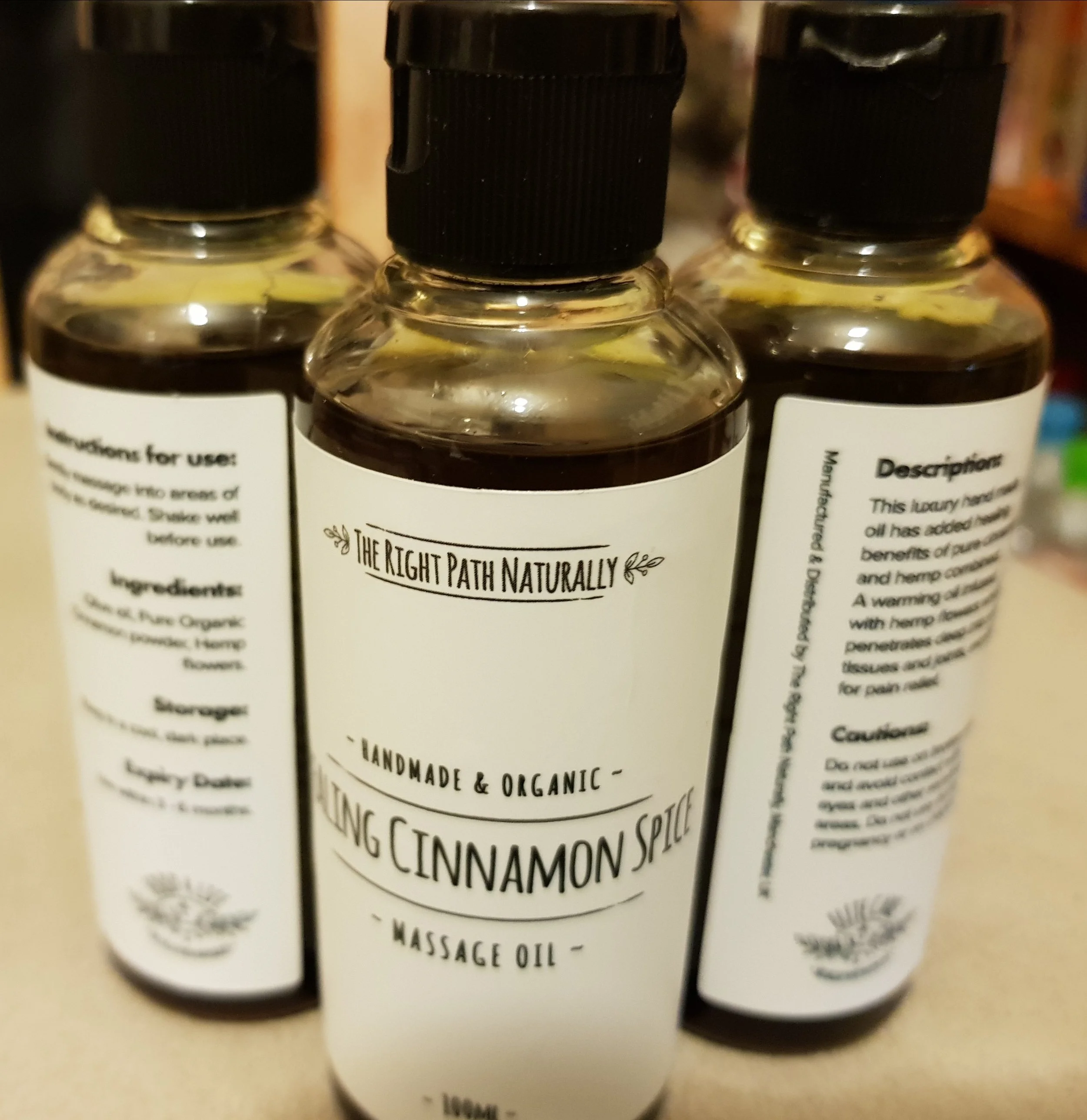 Organic Healing Cinnamon Spiced Massage Oil (Handmade)