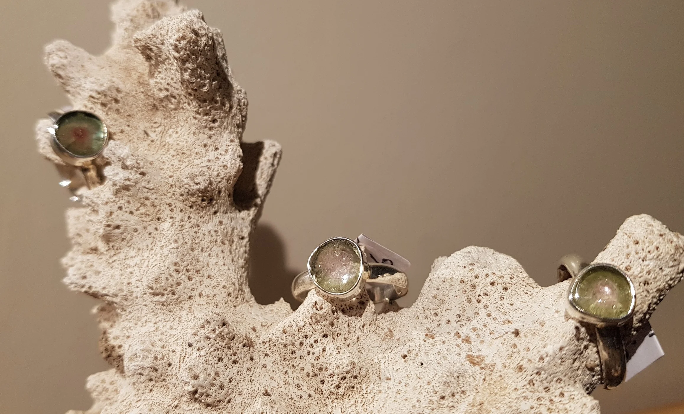 Sterling Silver Watermelon Tourmaline Ring
