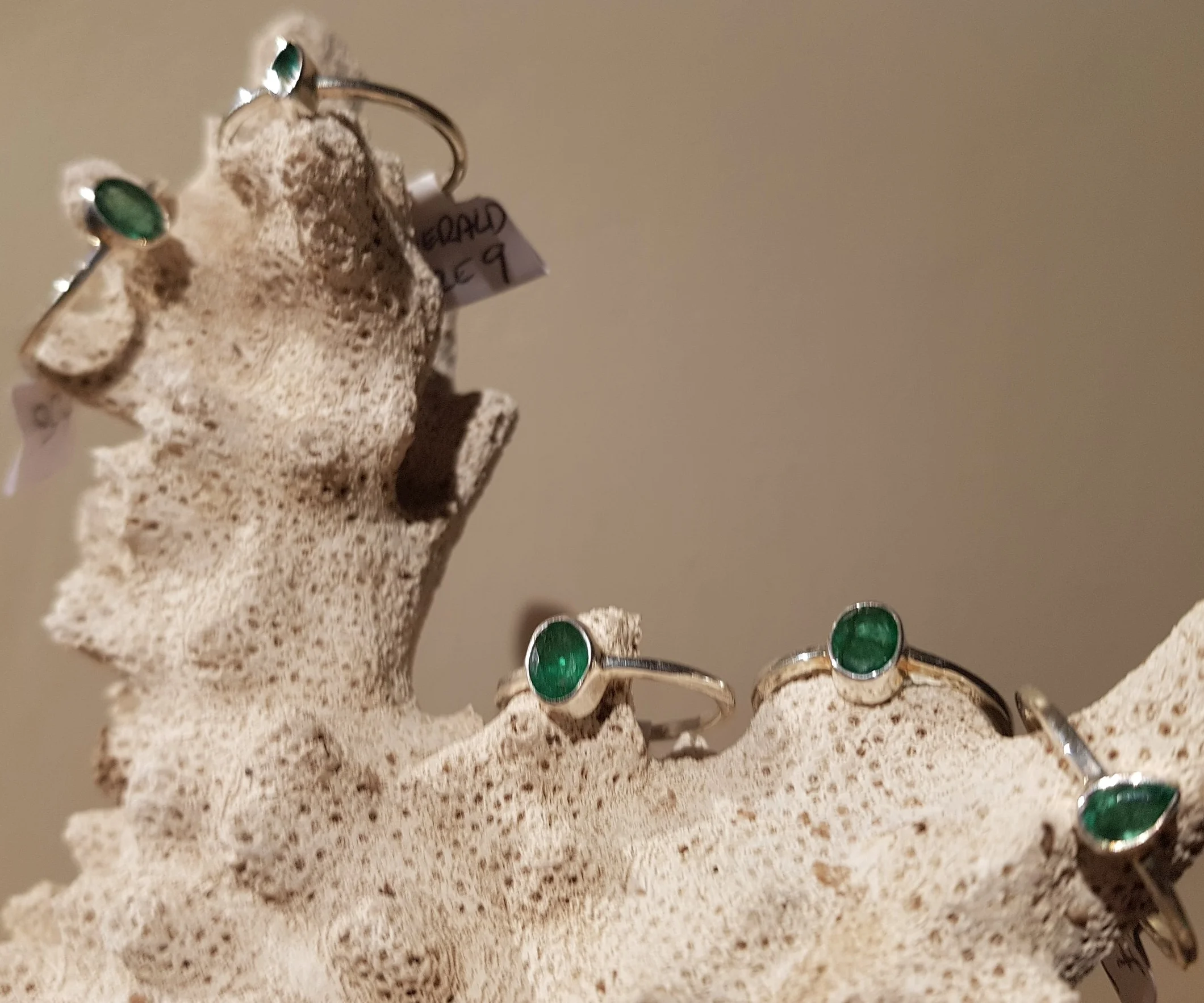 Sterling Silver Emerald Ring
