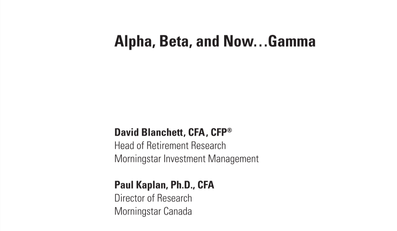 Alpha, Beta, and Now...Gamma