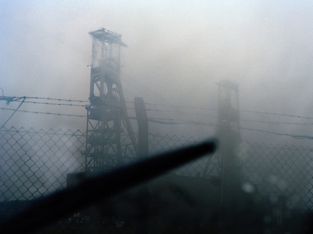 Derelict headstocks of the former Clipstone Colliery, Nottinghamshire.