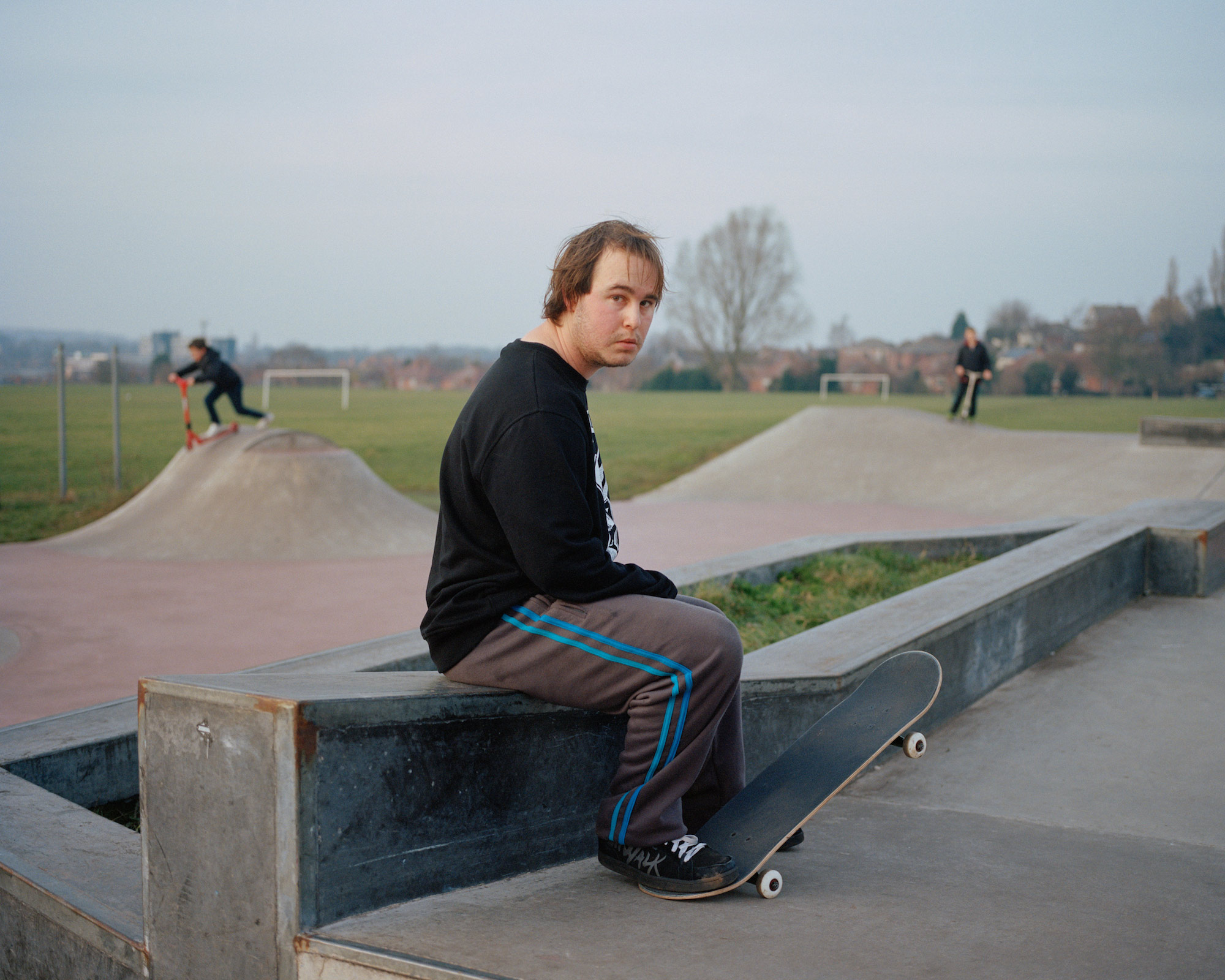 Michael at the skatepark, Mansfield, Nottinghamshire.