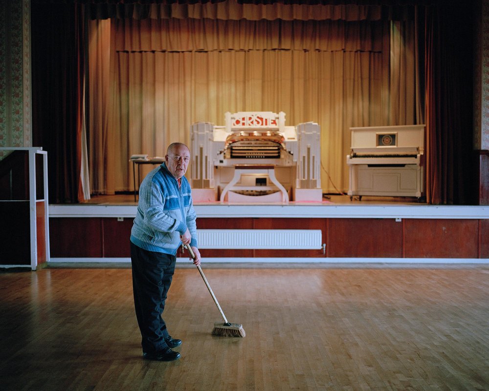 Alan, caretaker and member of the Harworth Christie Organ Enthusiasts Society.