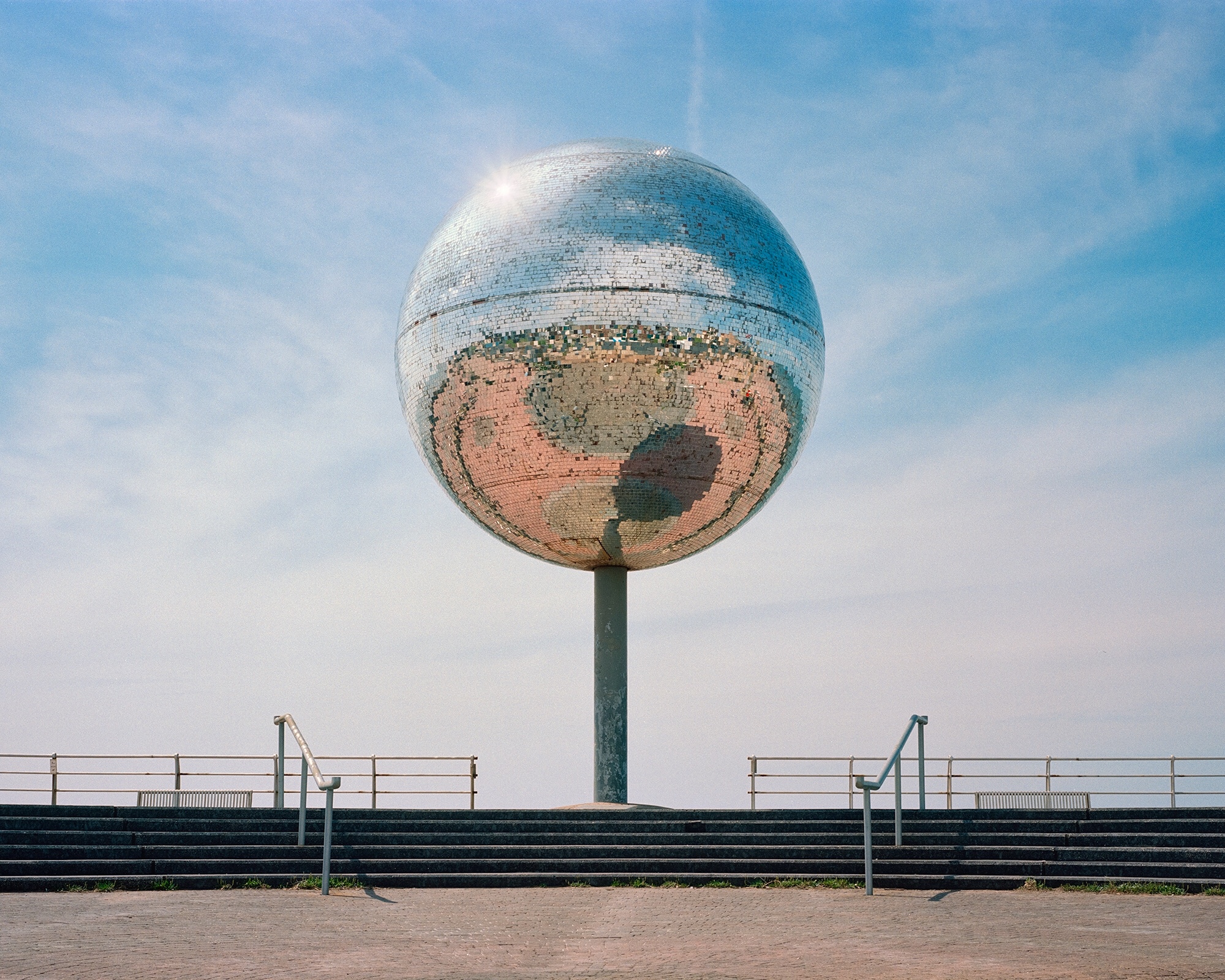 World's largest mirror ball, Blackpool, Lancashire.