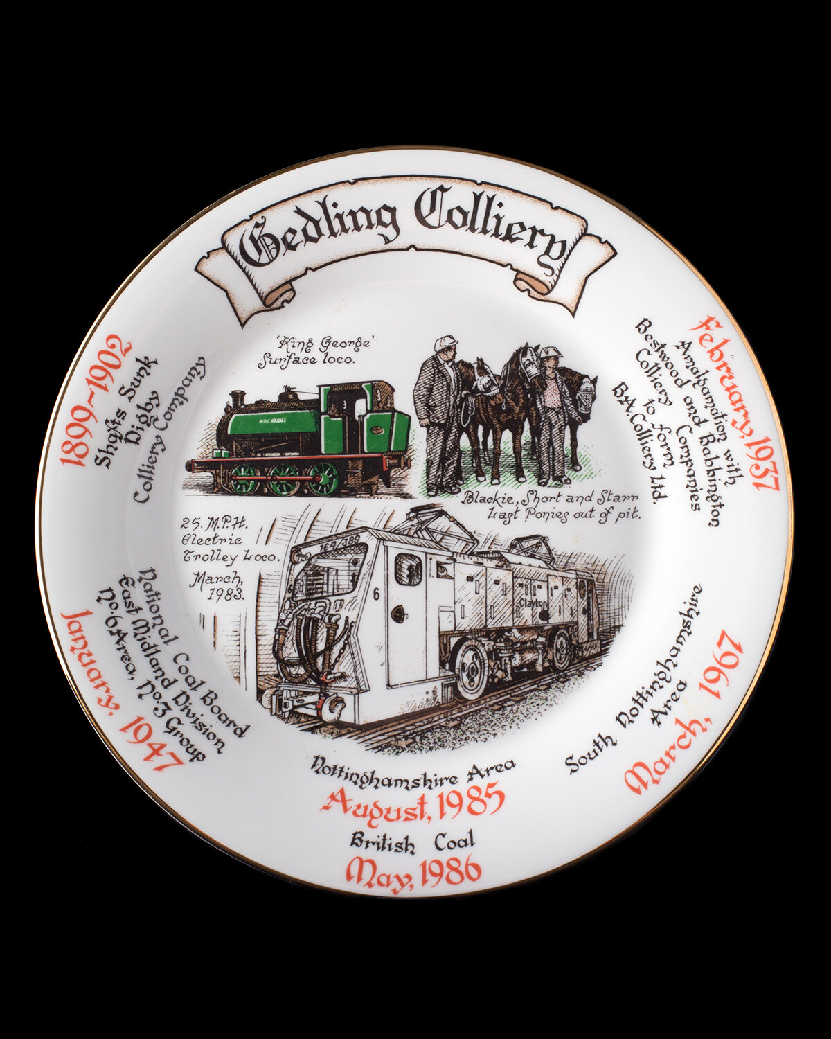 Gedling Colliery commemorative plate