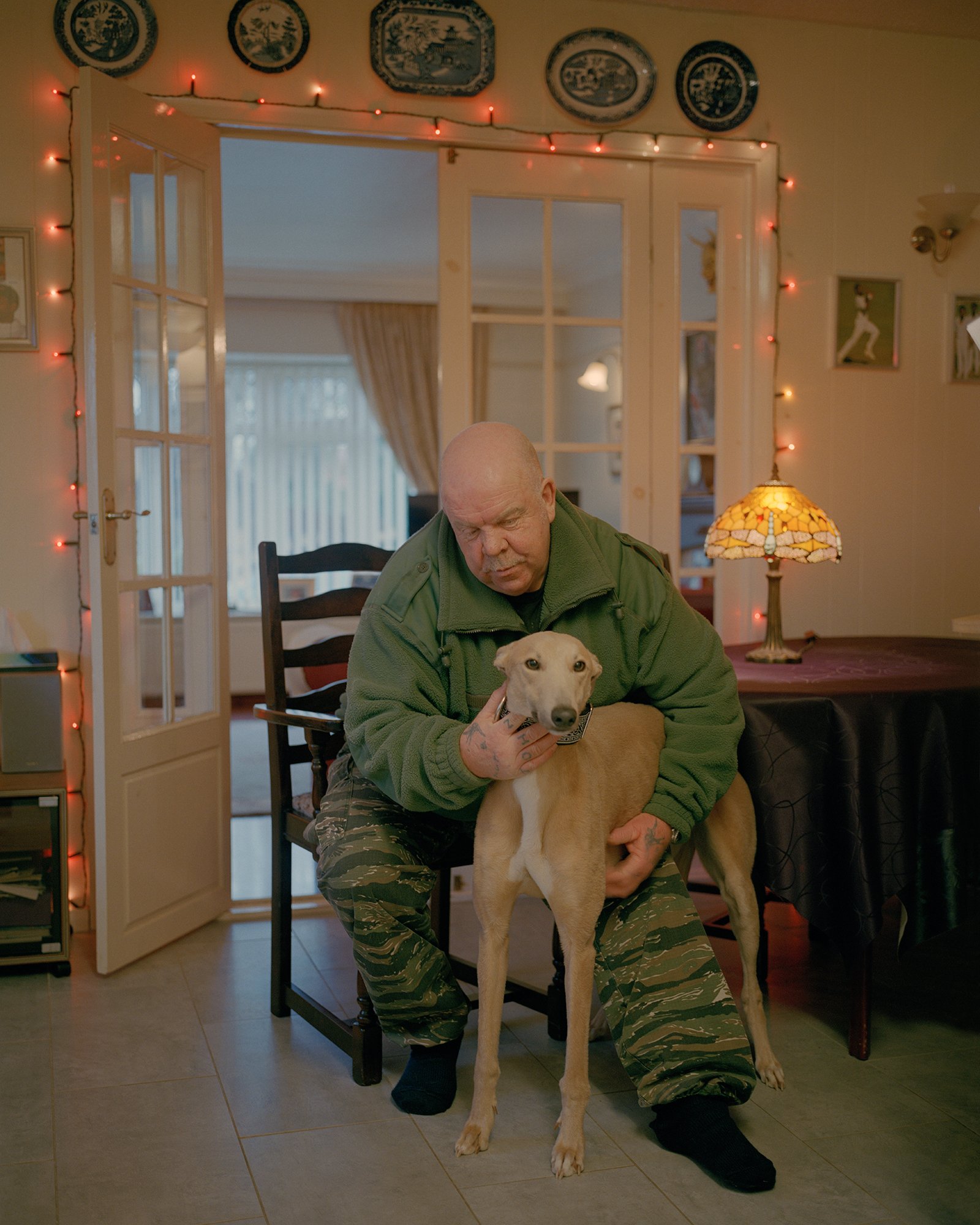 Stuart and his Greyhound, Sutton-in-Ashfield, Nottinghamshire.