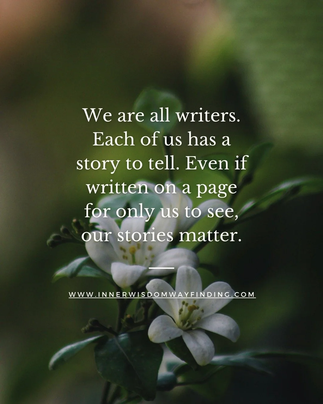 A gentle reminder that we all carry stories worth telling. 
This week's visual inspiration is for the writer in each of us. Sometimes we need a quiet nudge to remember that our words, our experiences, our perspectives have value.
link in bio