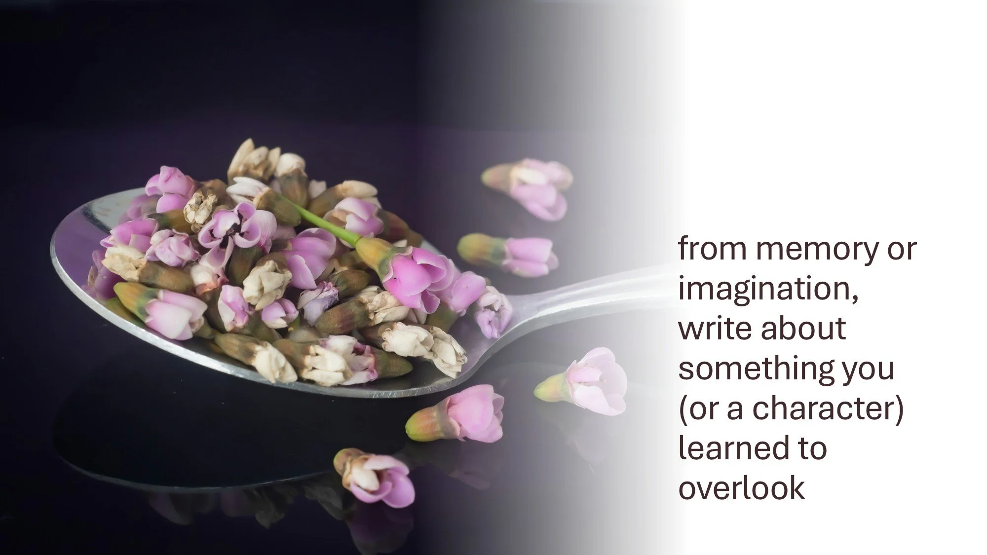 rosebuds on teaspoon writing invitation