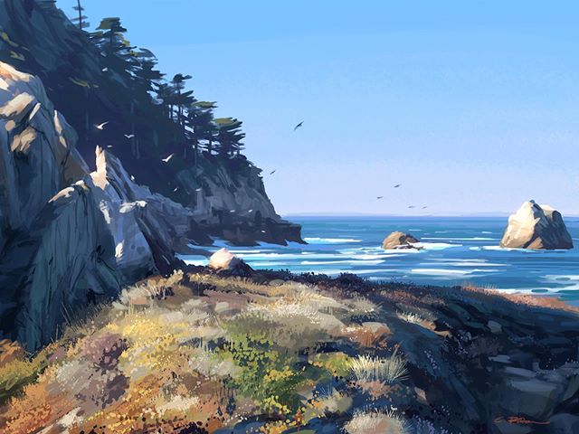 Landscape study from a trip to Monterey last weekend