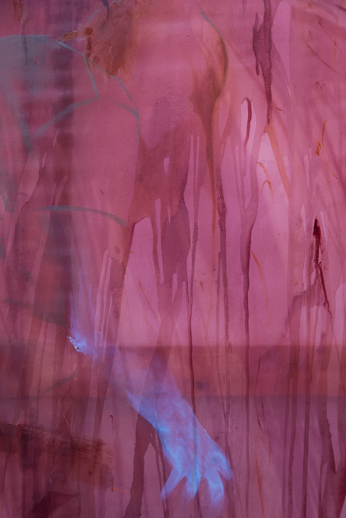 Midpoint I, 2017-18 (detail, in progress, studio view) Image credit: Laurin Gutwin