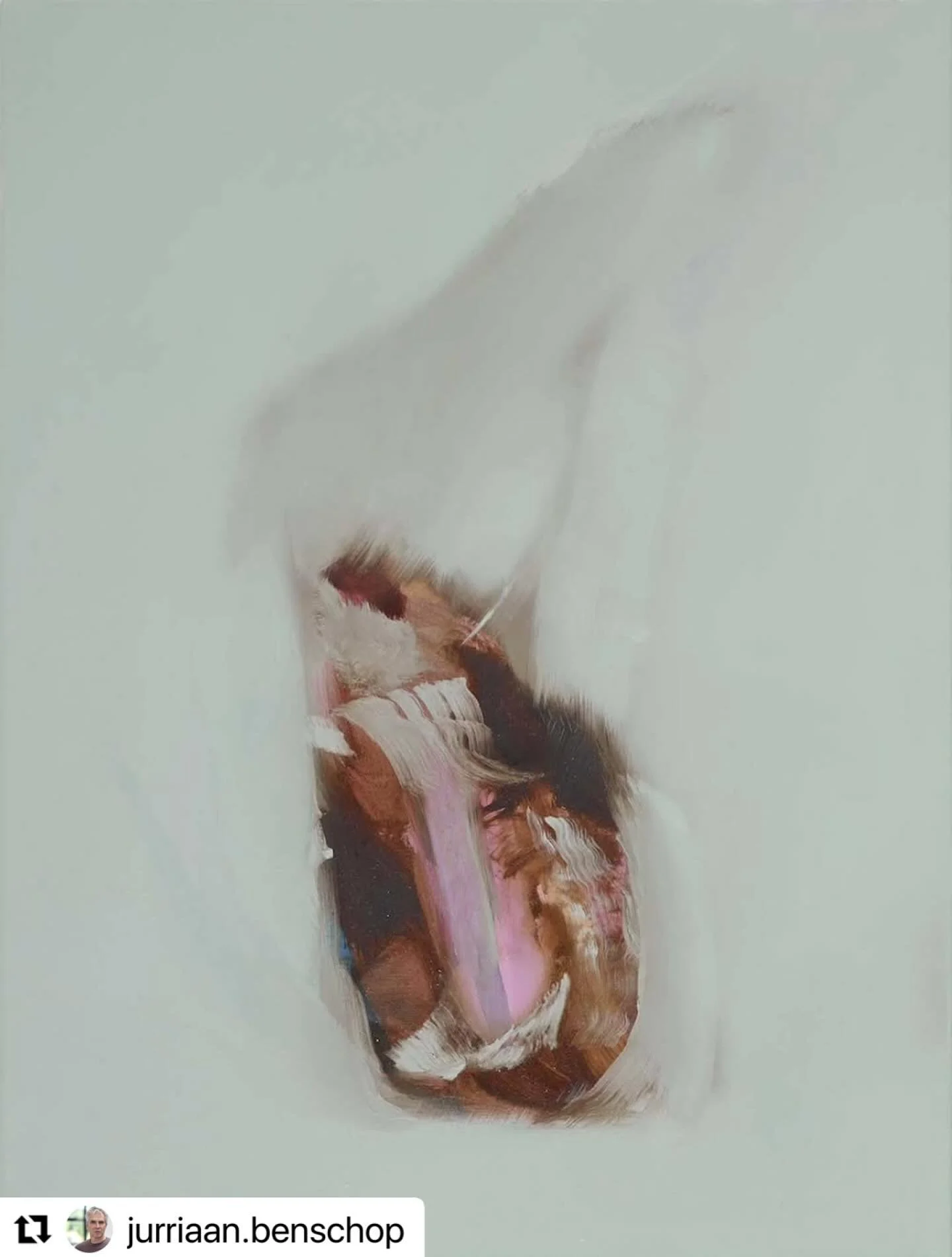 Exciting to witness &amp; share the &lsquo;Ripple&rsquo; of @painting_grit 
This exceptionally strong &amp; enticing painting by @jennyrutheden is on view @jenny_up_the_hill on Syros, Greece, courtesy of @jurriaan.benschop astute curator/writer&rsquo