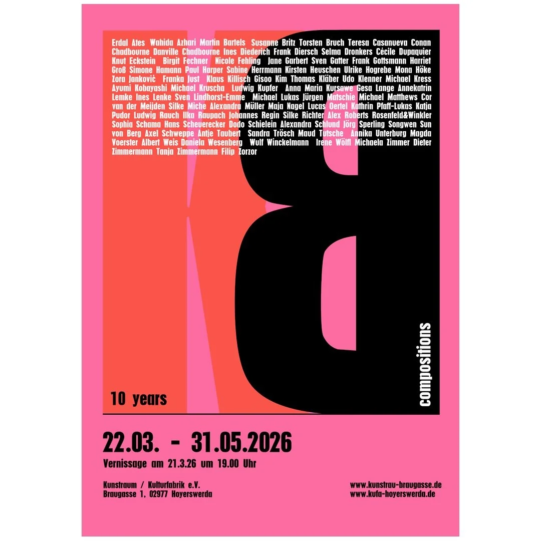 2 weeks, today... the double exhibition, &ldquo;Ten Years Before&rdquo; with Notations from Harriet Gro&szlig; (Berlin) &amp; the group exhibition &ldquo;Compositions&rdquo; opens.
.
Vernissage: am Samstag den 21.3.26, um 19 Uhr @kunst_raum_braugasse