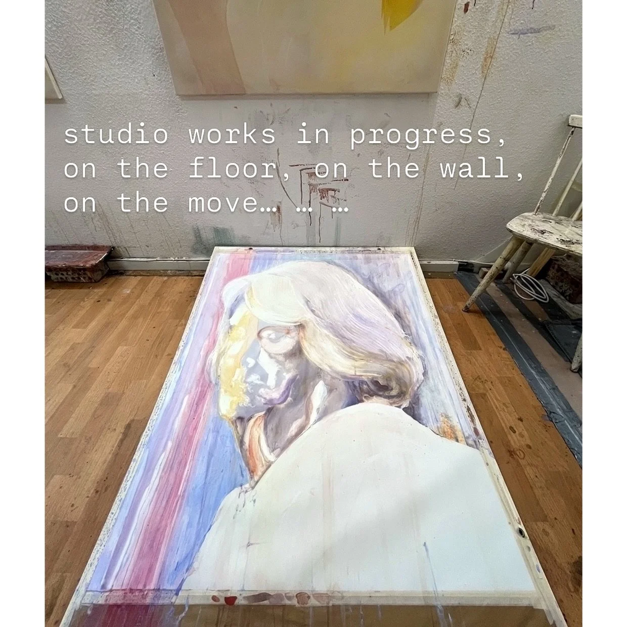 #galleryweekendberlin &amp; so it begins - out &amp; about seeing, sharing, engaging &amp; enjoying all things Art + Berlin. City-wide creative energy &amp; Atelier meets. Danke, Zu Hause! 
.
📸 works in progress - on the floor, on the wall, up, down
