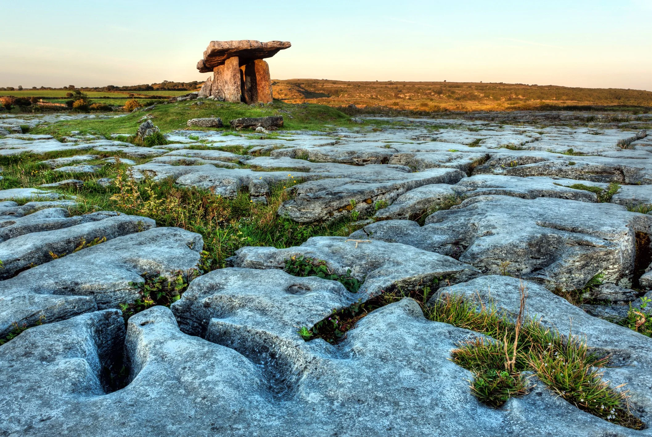 Burren Poulnabrone dolmen in Co. Clare, Ireland iStock-537383046.jpg