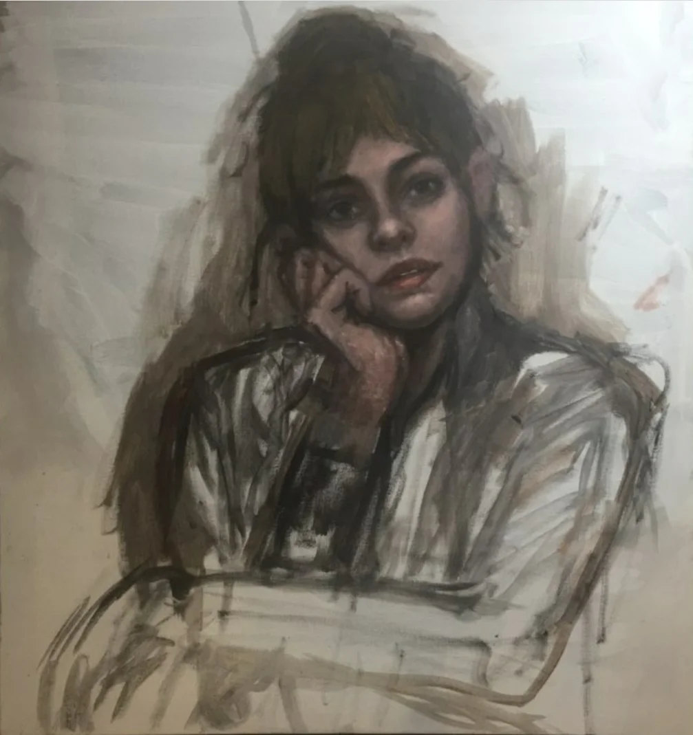 Painting in Progress by Cesar Candelas