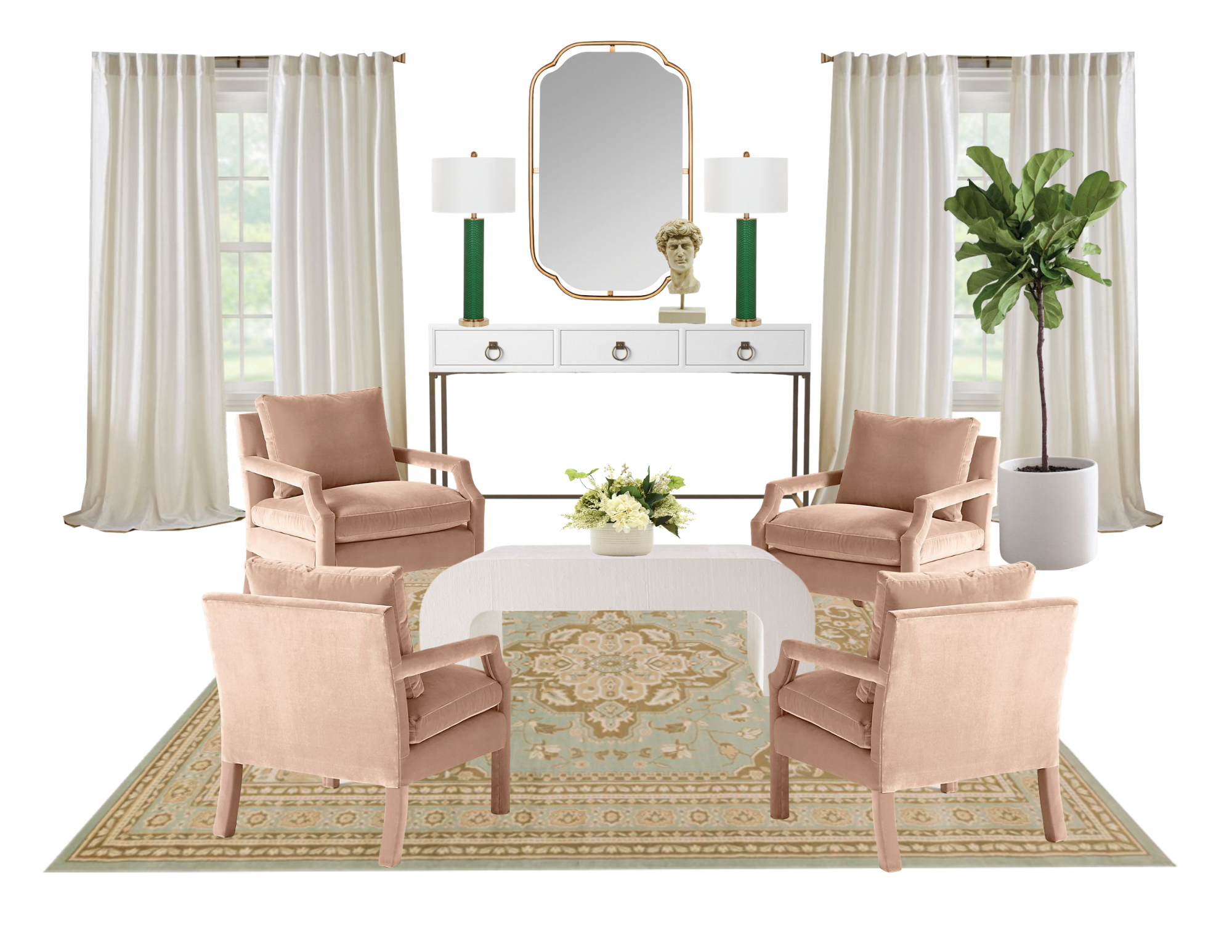 New School Old World Sitting Area 