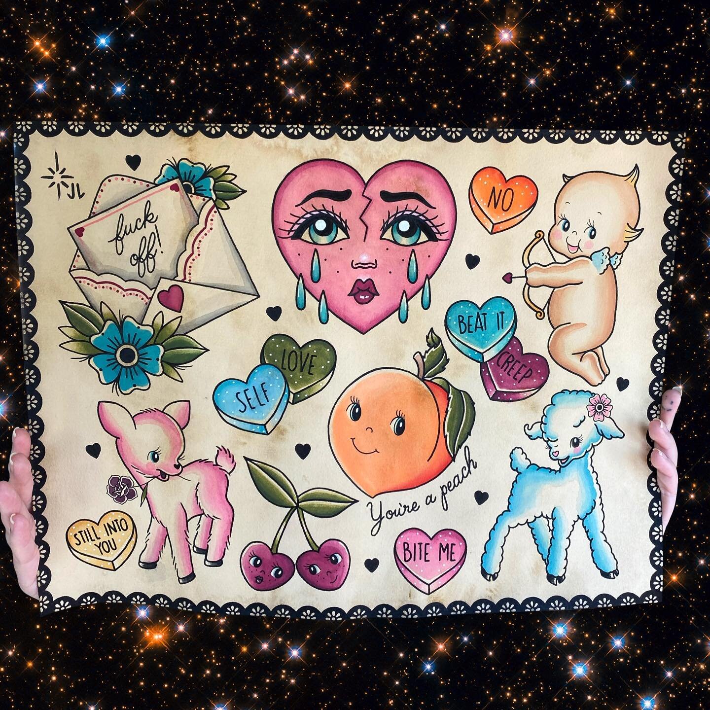Finally finished painting this flash, still have a few of these designs up for grabs!!! 💕