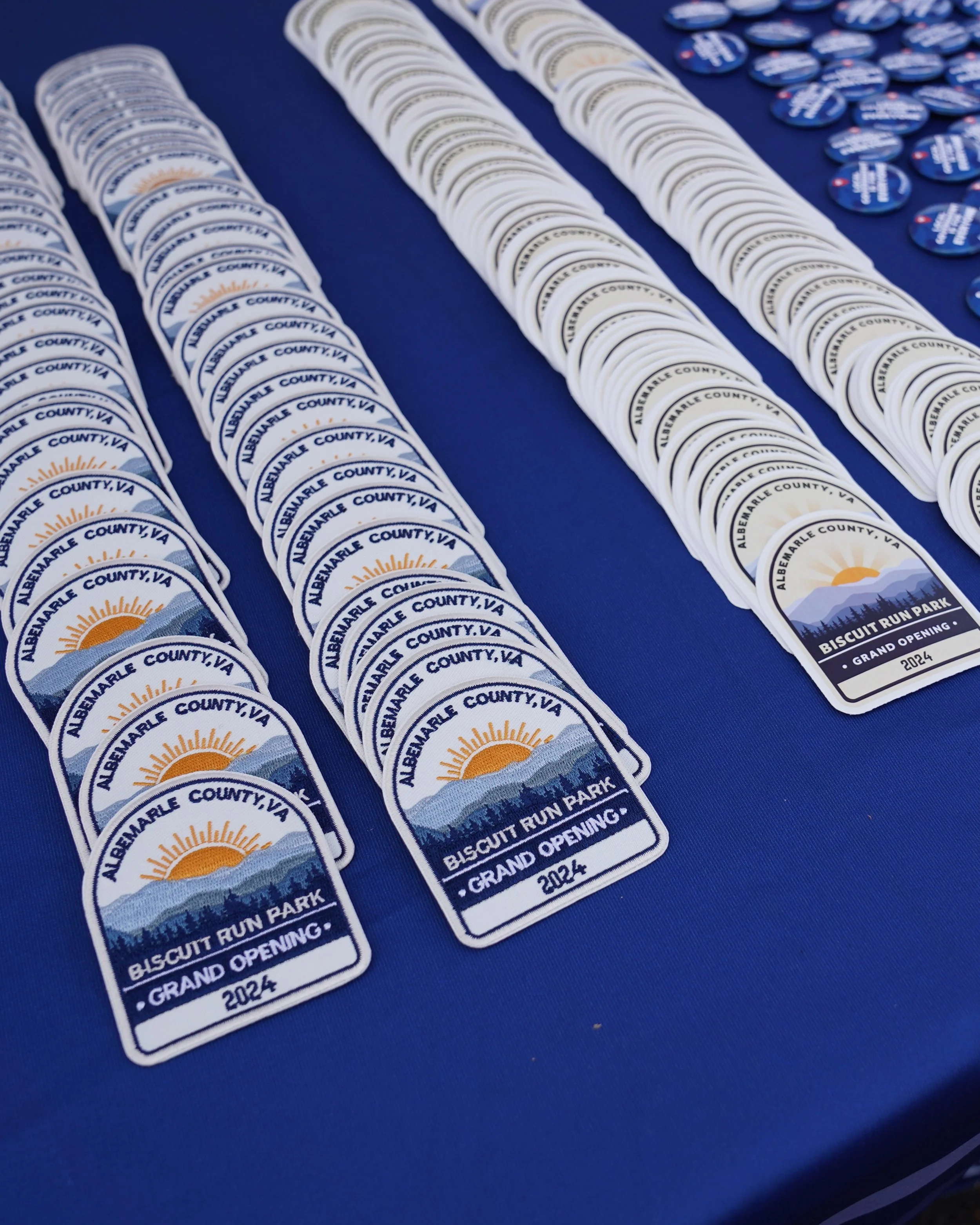 Biscuit Run - Patches and Stickers for attendees at Grand Opening of local park 