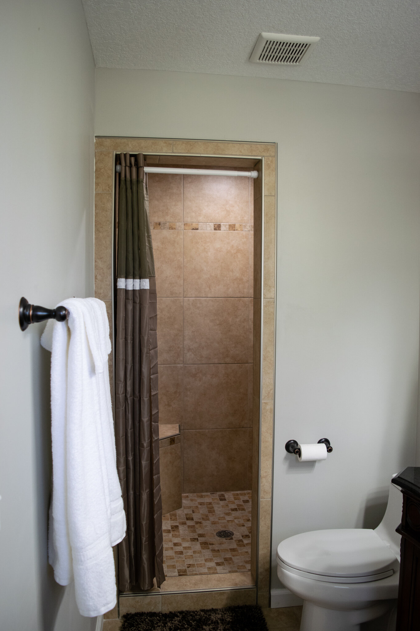 Beautiful Shower and Bathroom at the Bed and Breakfast called the  Ravishing House at Mallinson Vineyard and Hall - Indpendence MO.jpg