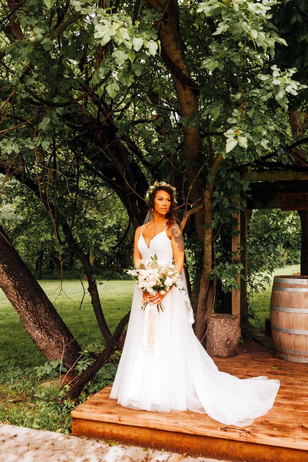 Bride Getting Married at Mallinson Vineyard and Hall in Independence Missouri.jpeg