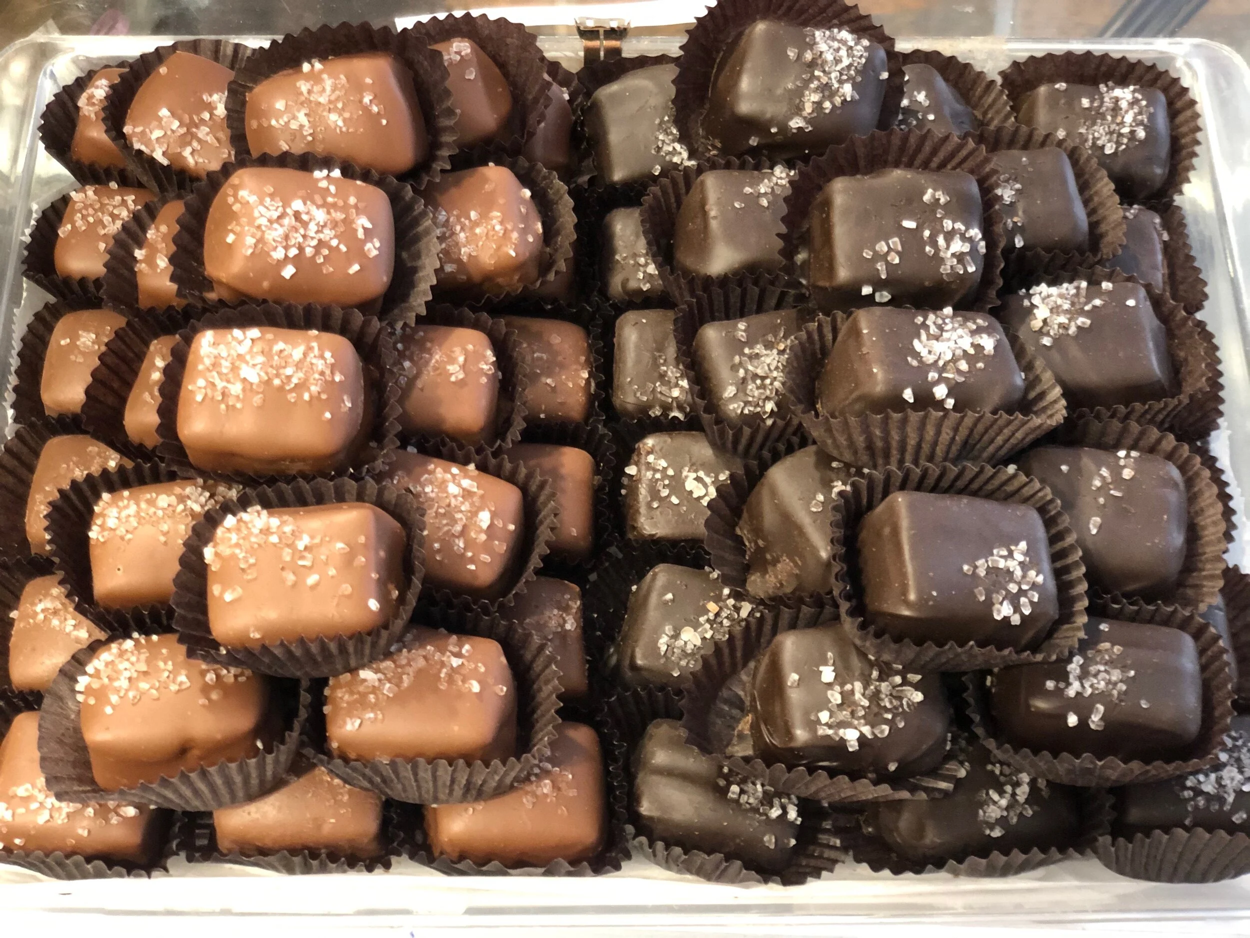 Milk or Dark Chocolate Peanut Butter Meltaway with Sea Salt 