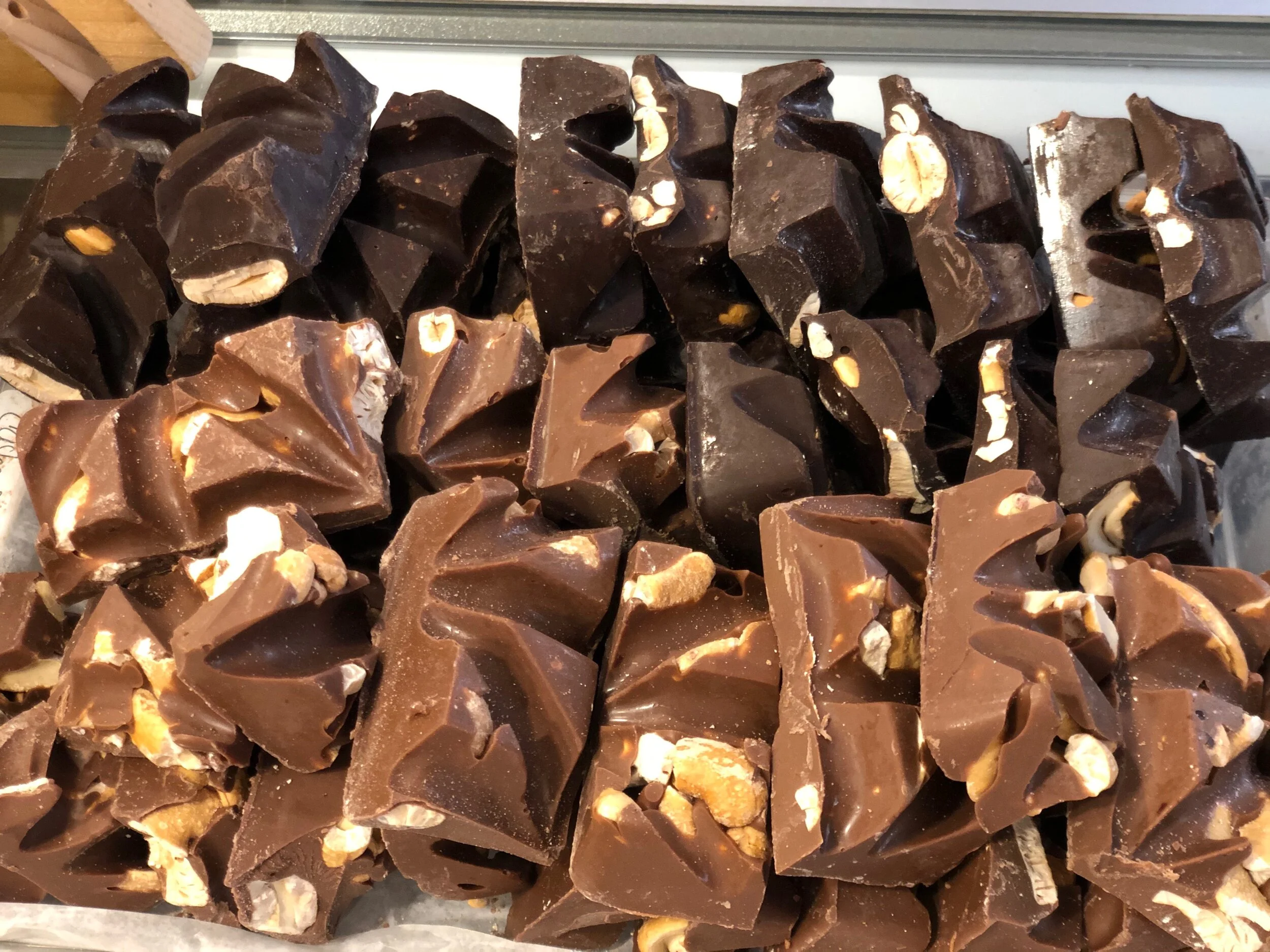 Milk or Dark Chocolate Cashew Bark