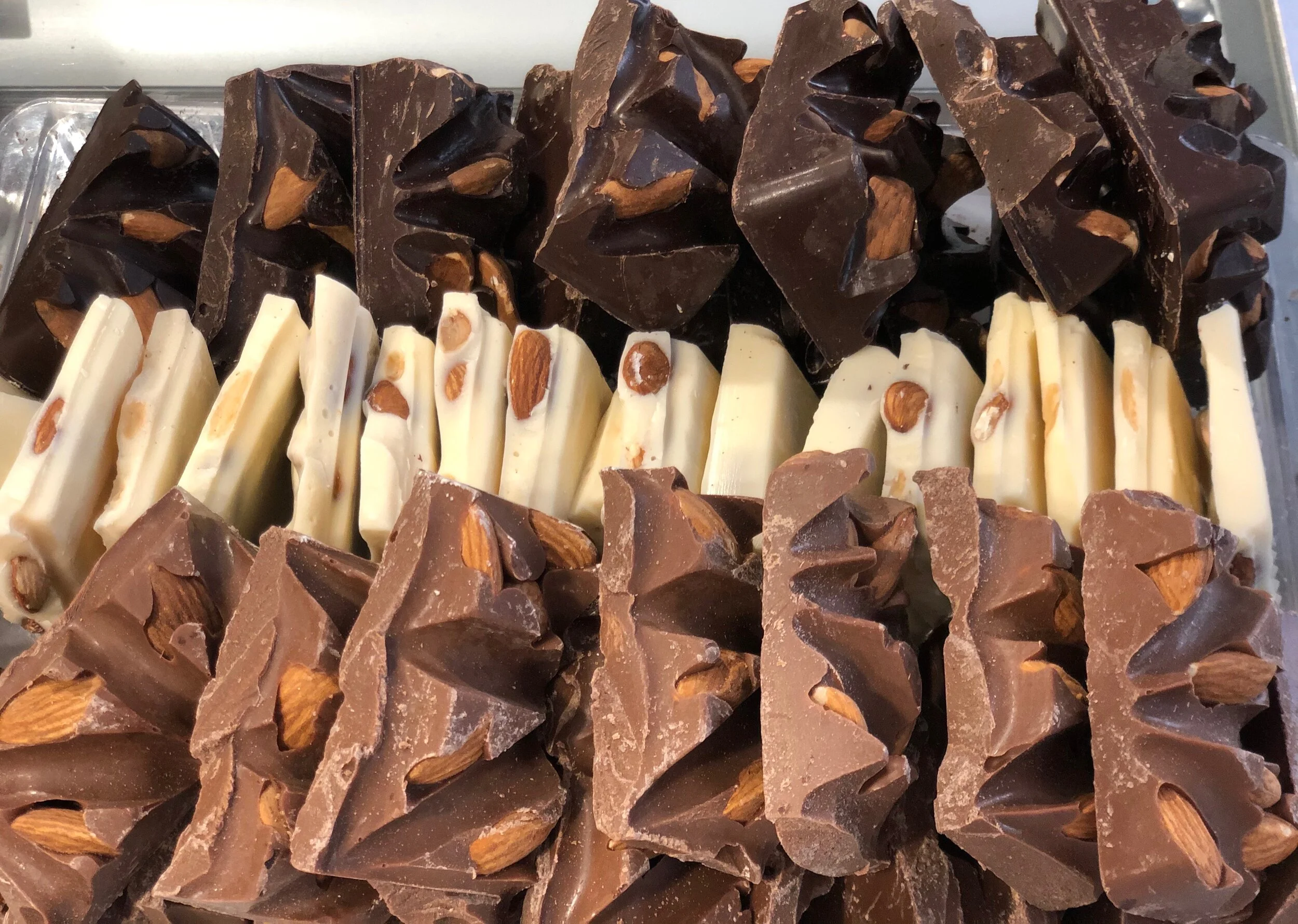 Milk, White or Dark Almond Bark