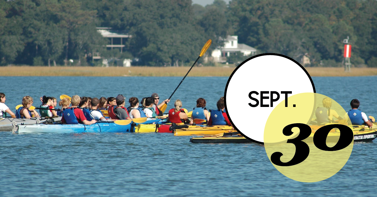 We're paddling out to form a halo around Crab Bank to show our support for this critical seabird nesting island!