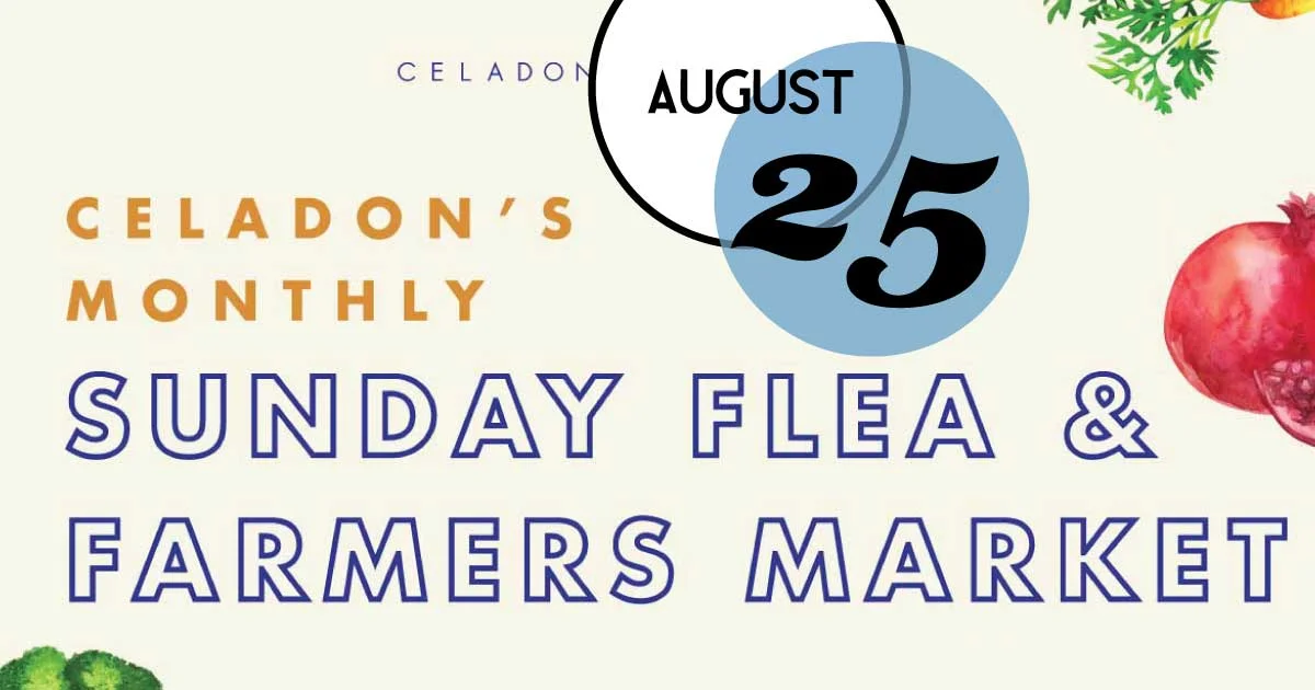 Last Sunday of each month through the end of the year, Celadon opens their warehouse up from 11am-2pm to local vendors; including artisans, crafters, makers, and farmers.