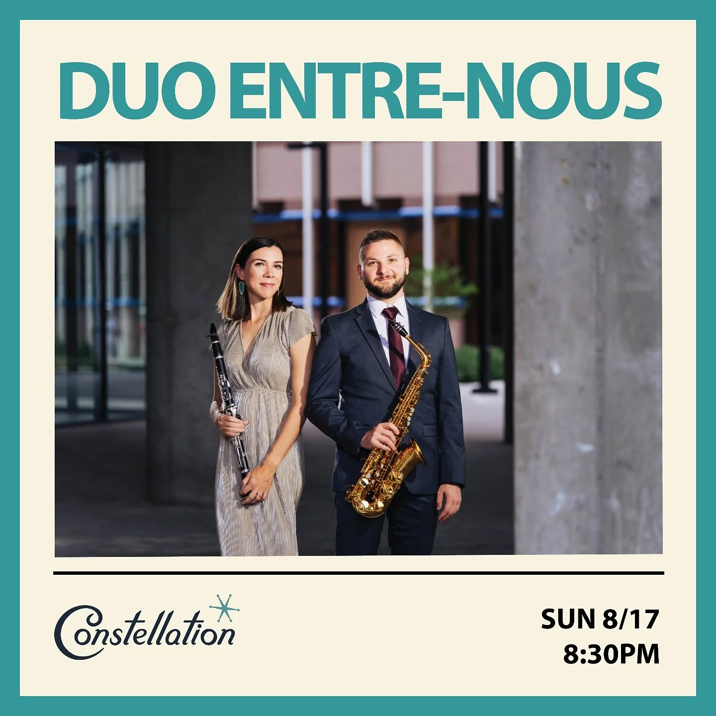 ✨ double vision, ghost whispers &amp; tangled threads ✨
Chicago friends - come support new music and your favorite sax-and-clarinet duo, Duo Entre-Nous, at @constellationchicago!
🗓 sun aug 17, 8:30 pm
🎟 u.s.-premiere night

&bull; doppelg&auml;nger