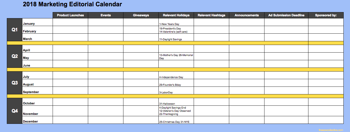 How To Create An Editorial Or Content Calendar And Stick To It The 